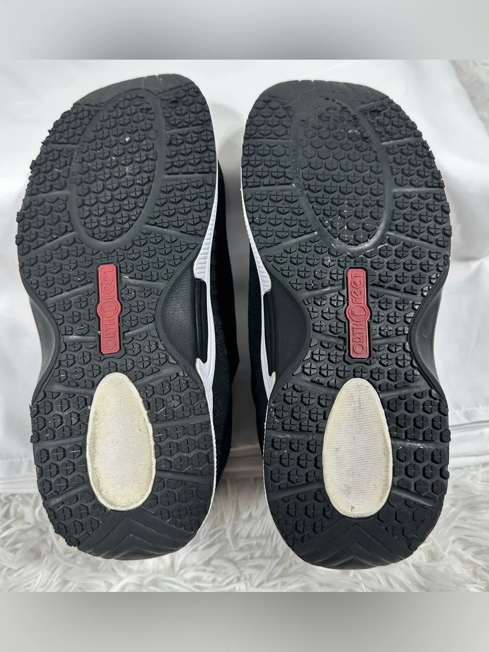 Orthofeet Kita Womens 8,5 Black Mesh Hands Free Comfort Walking Sneakers